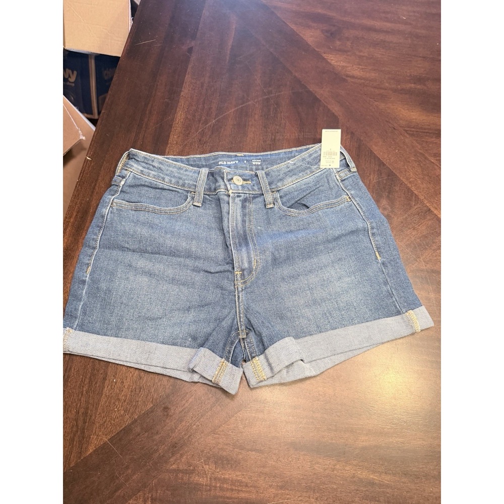 NWT Old Navy High Rise Wow denim shorts size 2 cuffed